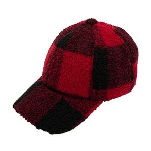 Cc brand Sherpa Buffalo plaid baseball cap